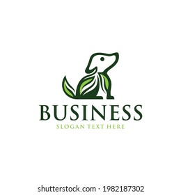 Nature Dog Leaf Logo Design