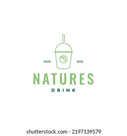Naturgetränk-Tasse aus Kunststoff, frisches Logo