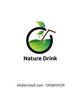 nature drink logo vector concept, icon element, and template for company