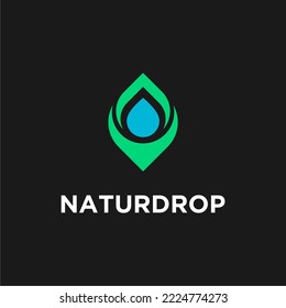 Vector de diseño de logotipo de caída natural para marca
