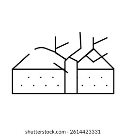 nature drought line icon vector. nature drought sign. isolated contour symbol black illustration
