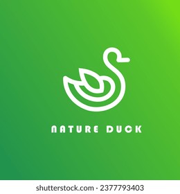 nature duck logo, vector illustration