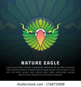 Nature eagle logo template.Suitable for Creative Industries, Company, Multimedia, Entertainment, Education, Shop and other related business.