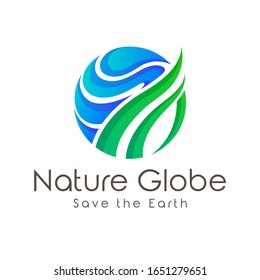 Nature earth and environment logo vector.
