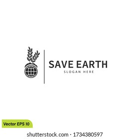 nature earth icon save earth symbol illustration vector eps 10