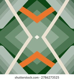 Nature earthy conifer continuous abstract pattern in canyon clay, deep spruce, juniper, oatmeal