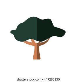 Nature and eco concept represented by tree icon. isolated and flat illustration 