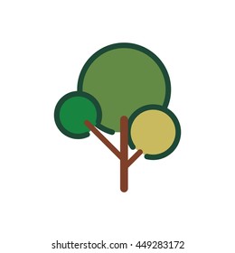Nature and eco concept represented by tree icon. isolated and flat illustration 