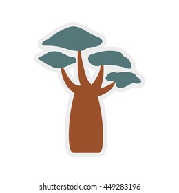 Nature and eco concept represented by tree icon. isolated and flat illustration 