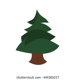 Nature and eco concept represented by pine tree icon. isolated and flat illustration 