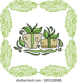 Nature eco gifts. Vector illustration