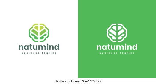 nature eco mind logo vector