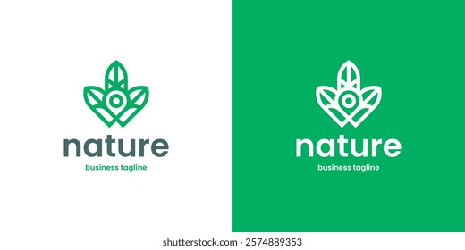 nature eco place logo vector