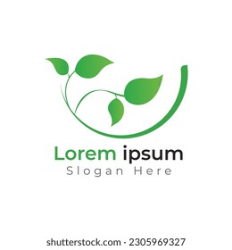 Nature ECO tree logo design concept vector illustration.