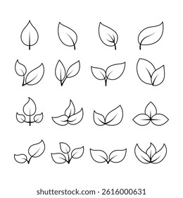 Nature and Eco-Friendly Leaf Icons