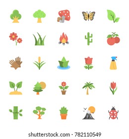 
Nature and Ecology Flat Colored Icons 1
