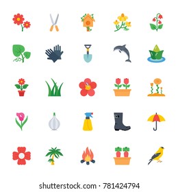 
Nature and Ecology Flat Vector Icons 4
