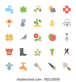 
Nature and Ecology Flat Vector Icons 2
