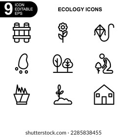 nature and ecology icon or logo isolated sign symbol vector illustration - Collection of high quality black style vector icons 
