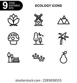 nature and ecology icon or logo isolated sign symbol vector illustration - Collection of high quality black style vector icons 
