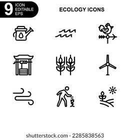 nature and ecology icon or logo isolated sign symbol vector illustration - Collection of high quality black style vector icons 

