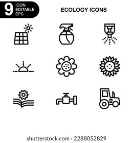 nature and ecology icon or logo isolated sign symbol vector illustration - high quality black style vector icons