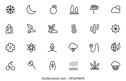 Nature and Ecology Line Vector Icons 3