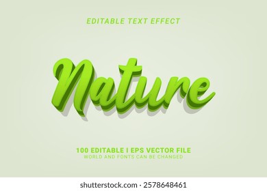 Nature Editable Text Effect Design