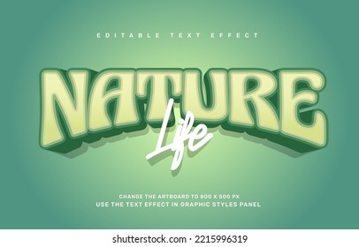 Nature editable text effect template