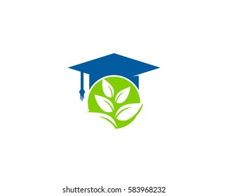 Nature Education Logo Design Element