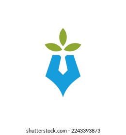 nature education logo design vector sign