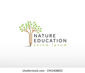 nature education tree creative logo illustration logo education creative idea