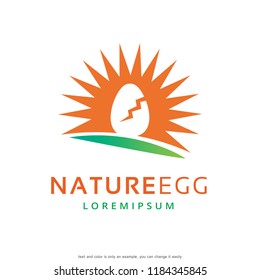 Nature Egg Logo Template Design Vector, Emblem, Concept Design, Creative Symbol, Icon