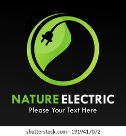 Nature electric logo template illustration