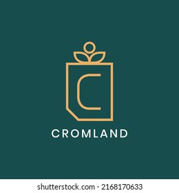 Vector de logotipo de la línea C de la letra elegante de la naturaleza. Marca inicial M de lujo Monograma Identidad para marca, empresa, repuesto, fraude, joyería y marca de lujo