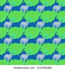 Nature elegant magic animal background glamorous shell multicolor sea seamless summer.