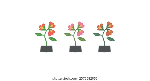 Nature Element Flower Plant Illustration in Natural Warm Colors