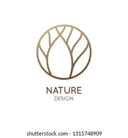 Forest Logo Template Linear Style Abstract Stock Vector (royalty Free 