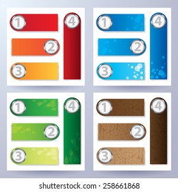 Nature element textbox set. Can be used for book cover design, infographics, poster, flyer, banner, brochure. Vector illustration