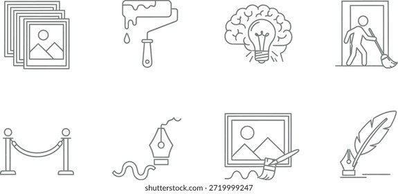 Conjunto de iconos de Elementos de Naturaleza para la conciencia ambiental