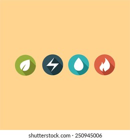 Nature Elements Vector Icons