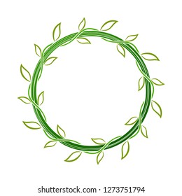 nature emblem with circle vector