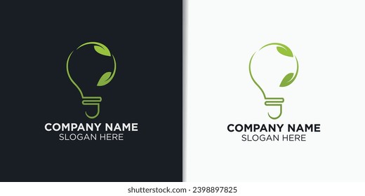 nature energy logo design vector, technology logo design inspiration