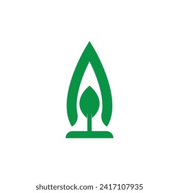 nature energy logo design vector.
