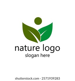 nature energy logo design vector