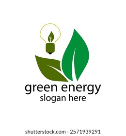 nature energy logo design vector