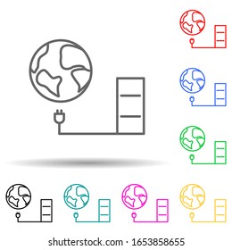 nature energy multi color style icon. Simple thin line, outline vector of new technologies icons for ui and ux, website or mobile application