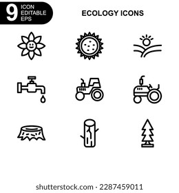 nature and environment icon or logo isolated sign symbol vector illustration - high quality black style vector icons