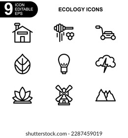 nature and environment icon or logo isolated sign symbol vector illustration - high quality black style vector icons