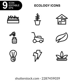 nature and environment icon or logo isolated sign symbol vector illustration - high quality black style vector icons